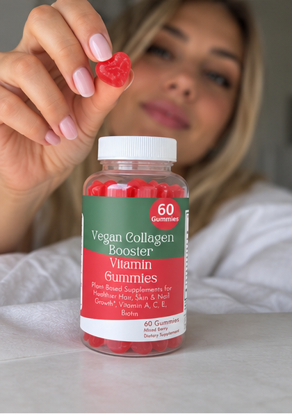 Confident woman with naturally healthy-looking hair, skin and nails